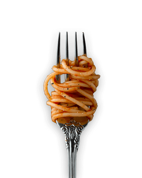 Bild einer Gabel mit Pasta